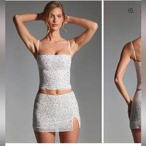 Oh Polly Embellished Tank & Skirt Set